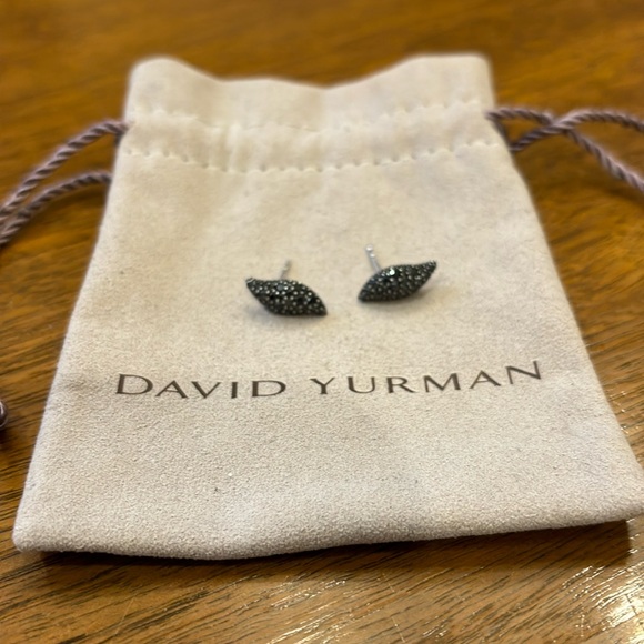 David Yurman black diamond stud earrings - Picture 1 of 5